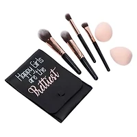 Mini Makeup Brush Travel Set With Pouch 7-Piece