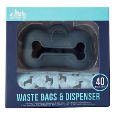 Pet Waste Bag Dispenser & Refills 2-Count