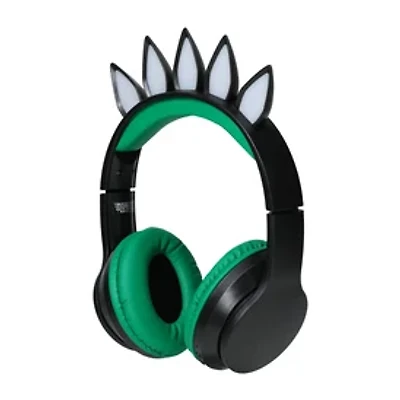 Bass Jaxx™ Dino LED Wireless Kid Safe Headphones