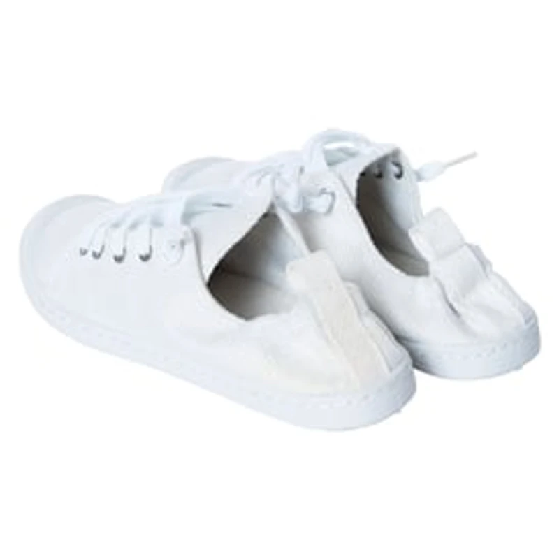 Ladies White Scrunch Back Sneakers