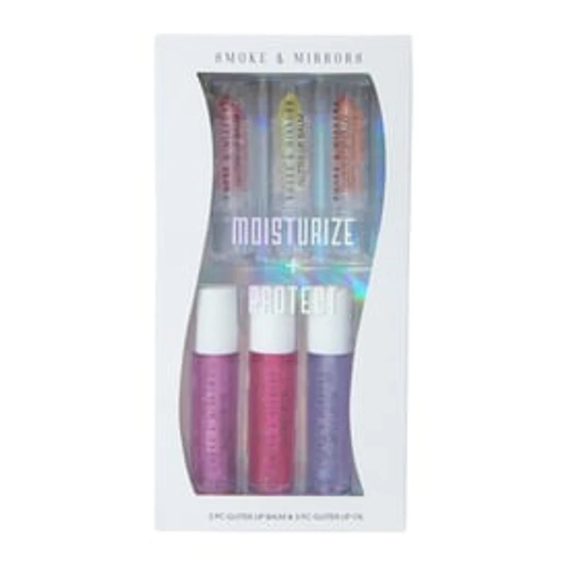 Smoke & Mirrors Glitter Lip Oil & Balm 6-Count