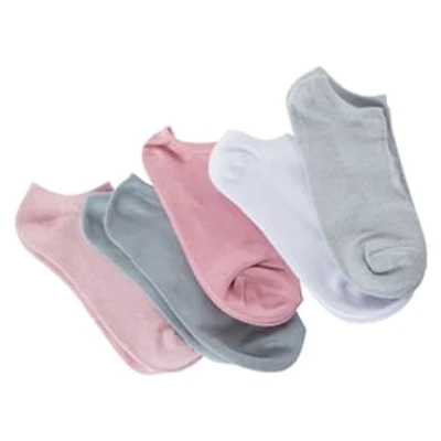 Ladies Marled Soft Ankle Socks 5-Pack, Pastels