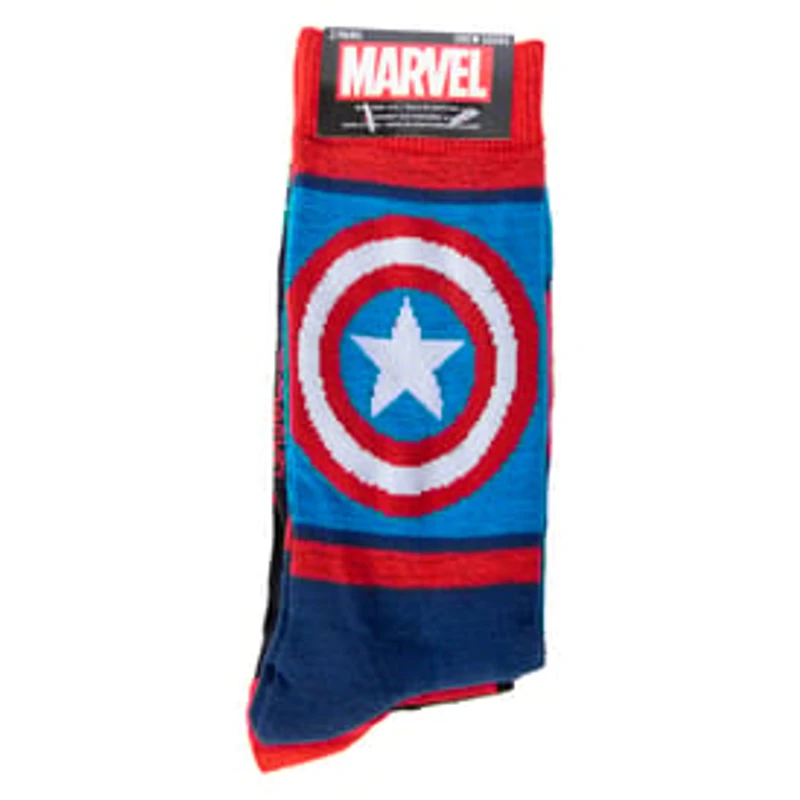 Marvel Mens Crew Socks 2-Pack