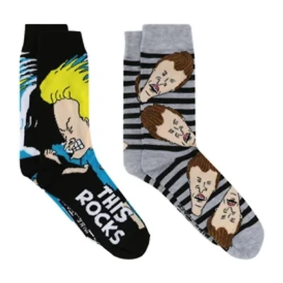 Young Mens Licensed Crew Socks 2-Pairs