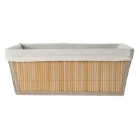Lined Bamboo Storage Bin 12in x 8in