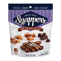 Snappers® Crafted Snacks Pretzels + Caramel + Dark Chocolate Sea Salt 6oz
