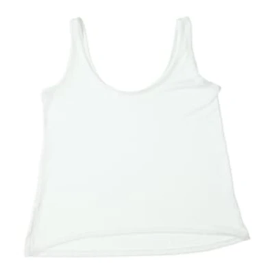 Juniors White Hacci Tank Top
