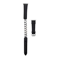 Faux Leather & Chain Double Wrap Strap For Apple Watch®