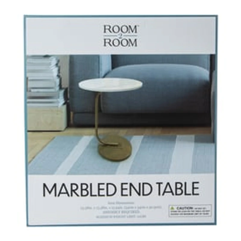 Marble End Table 13.38in x 13.38in
