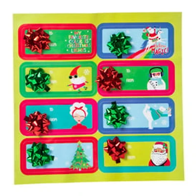 Holiday Gift Labels With Star Bow 8-Count