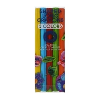 Shaped Long Crayons 5-Pack