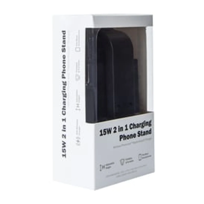 15W 2-In-1 Charging Phone Stand