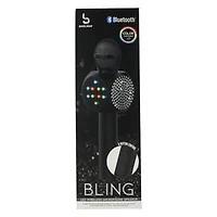 Bluetooth® Karaoke LED Bling Mic With Speaker