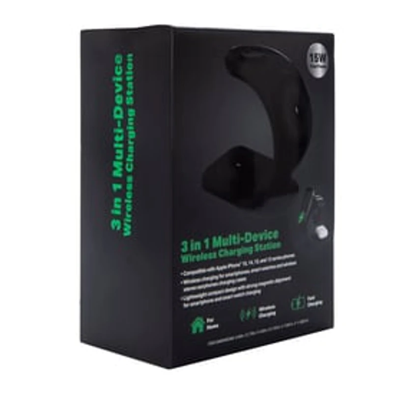 15W 3-In-1 Multi-Device Wireless Charging Station