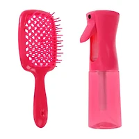 Hairology® Brush & Spray Bottle Hair Care Set