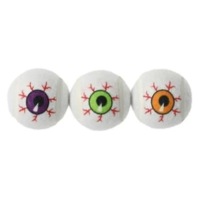 Halloween Eyeball Tennis Ball Dog Toys 3-Count