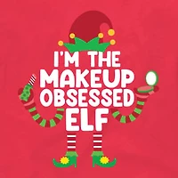 Makeup Obsessed Elf Christmas Graphic Tee