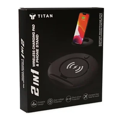2 in 1 Wireless Charging Pad & Phone Stand