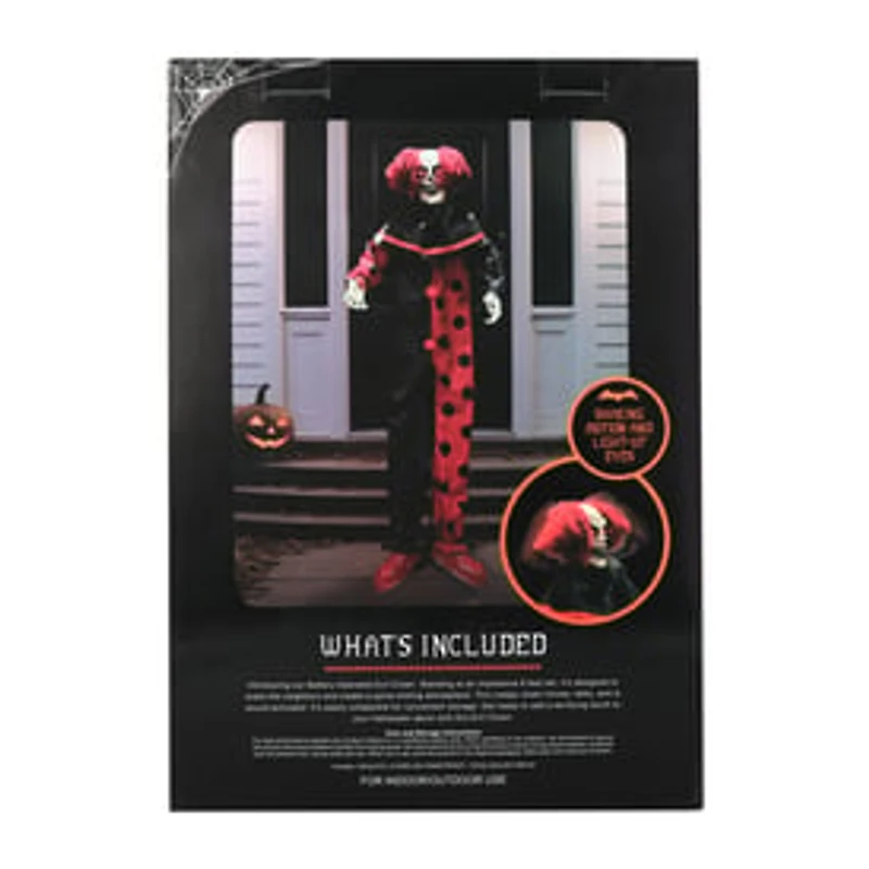 Halloween Evil Clown LED Animatronic 6ft.
