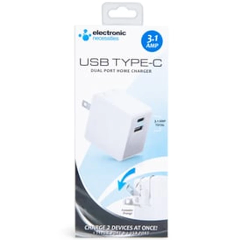 3.1 Amp USB-C Dual Port Home Charger