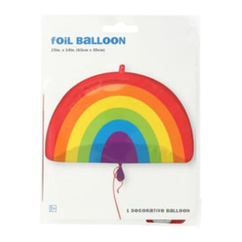 INFLATED Rainbow Shaped Balloon 25in