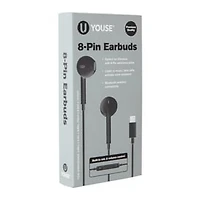 8-Pin Bluetooth® Earbuds With Mic & Volume Control