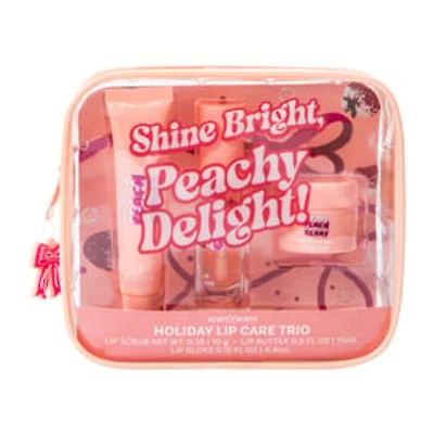 Shine Bright, Peachy Delight! Holiday Lip Care Trio