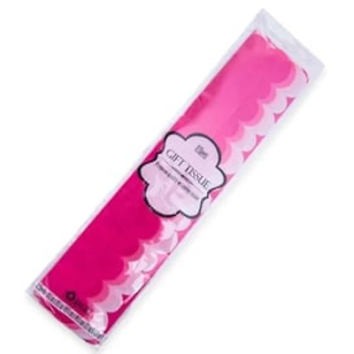 Pink Scallop Edge Tissue Paper 8 Sheets