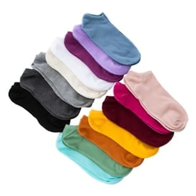 Ladies Pastel Low Cut Socks 15-Pack
