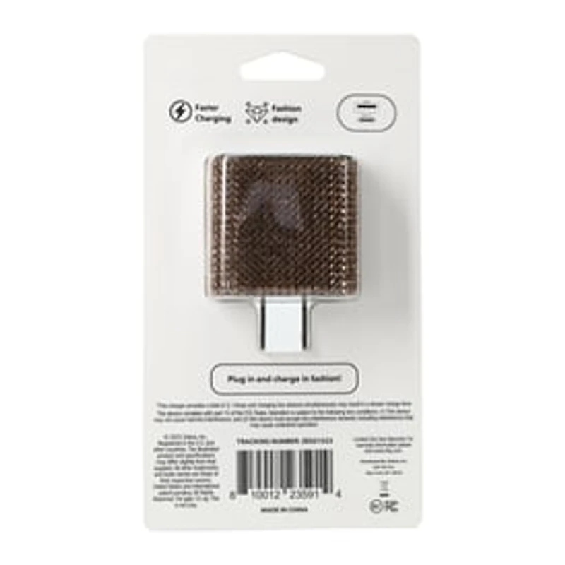 USB-A & USB-C Bling Dual Wall Charger 3.1 Amp