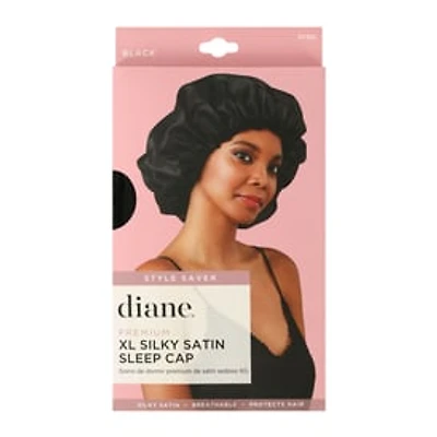 Diane® Premium XL Silky Satin Sleep Cap - Black