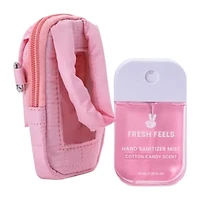 Fresh Feels Cotton Candy Scent Hand Sanitizer Mist With Holder Travel Set