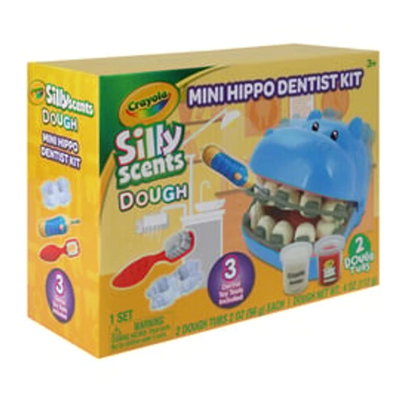 Crayola Silly Scents Dough Mini Hippo Dentist Kit Set