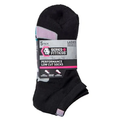 Series-8 Fitness™ Women's Low-Cut Socks 5-Pack - White & Pastel