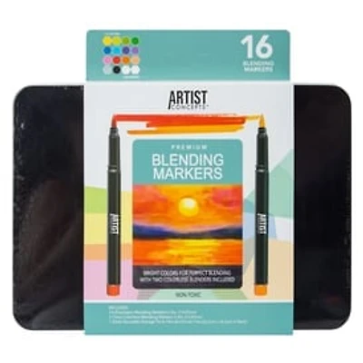Artist Concepts™ Premium Blending Markers 16-Count
