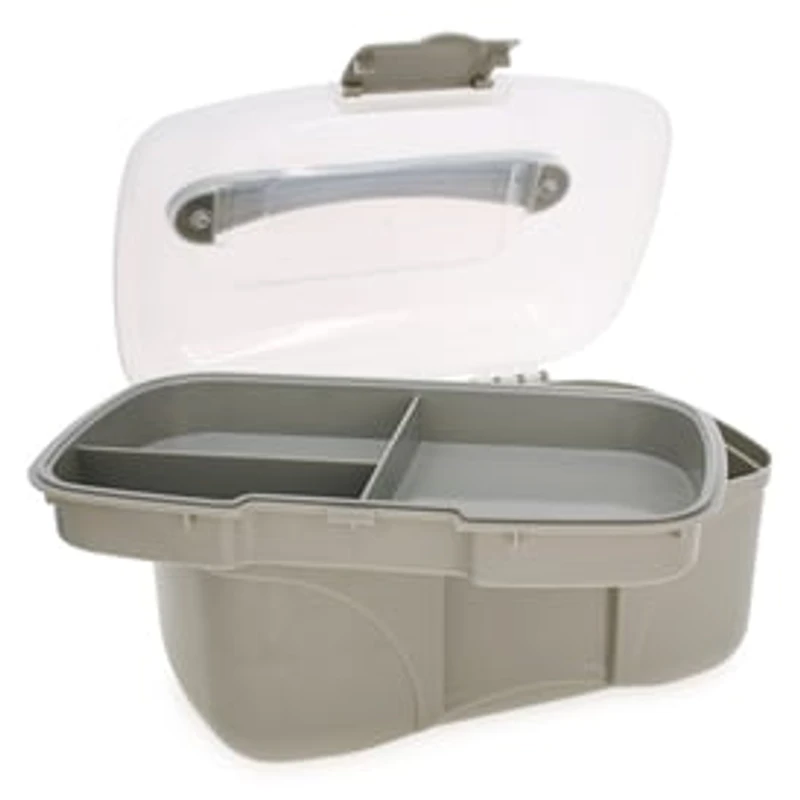 Storage Box With Flip-Top Lid - Gray