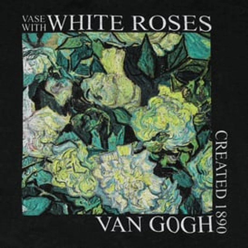 Vincent Van Gogh Vase With White Roses Graphic Tee