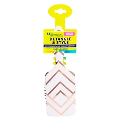 Marble Geometric Paddle Hair Brush