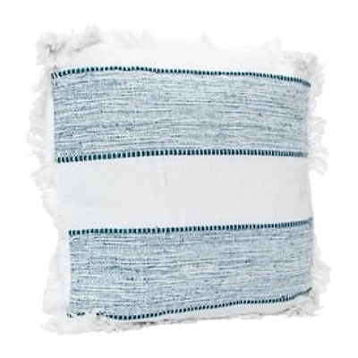 Striped Throw Pillow With Fringe 16in x