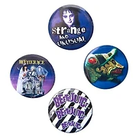 Halloween Button Pins 4-Pack Set