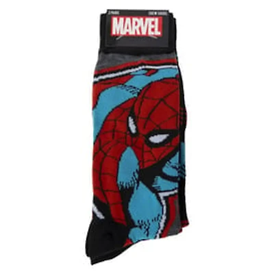 Marvel Spider-Man Mens Crew Socks 2-Pack