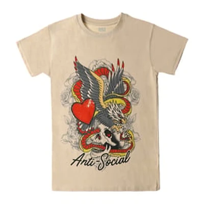 'Anti-Social' Heart & Skull Graphic Tee