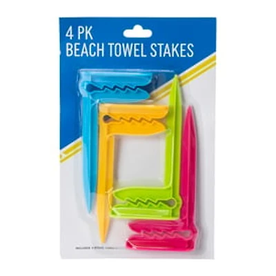 Multicolor Towel Stakes 4-Count