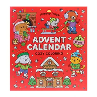 Happy Days Cozy Coloring Advent Calendar 24-Pack