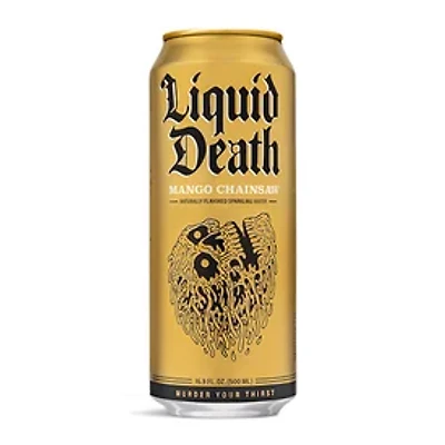 Liquid Death Mango Chainsaw Flavored Sparkling Water 16.9oz