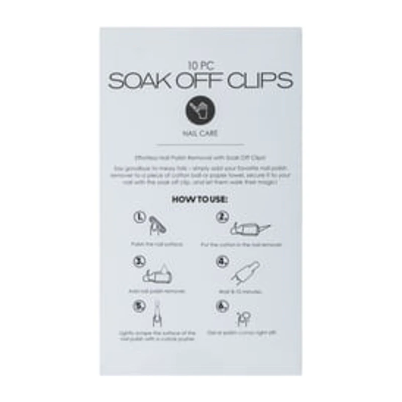Soak Off Clips 10-Pieces