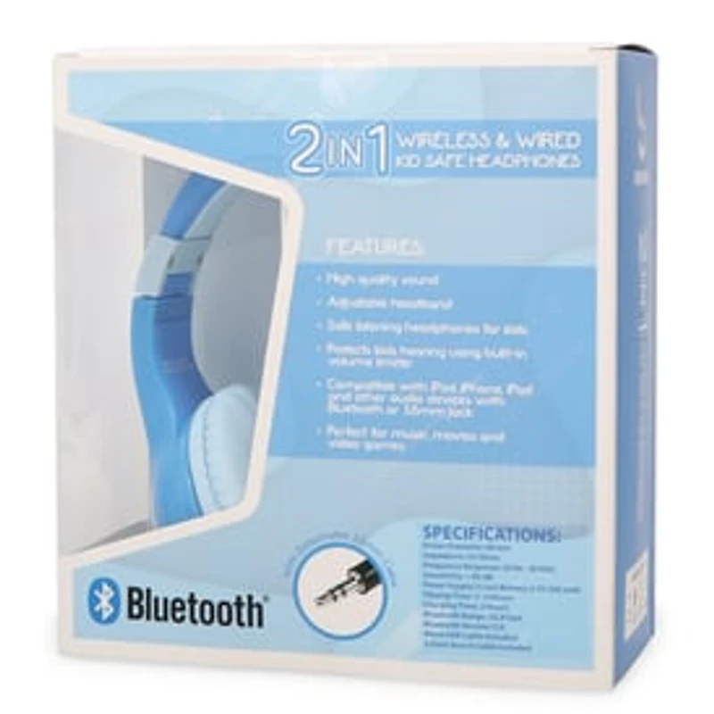 2-in-1 Bluetooth® & Aux-in Kid-Safe Headphones