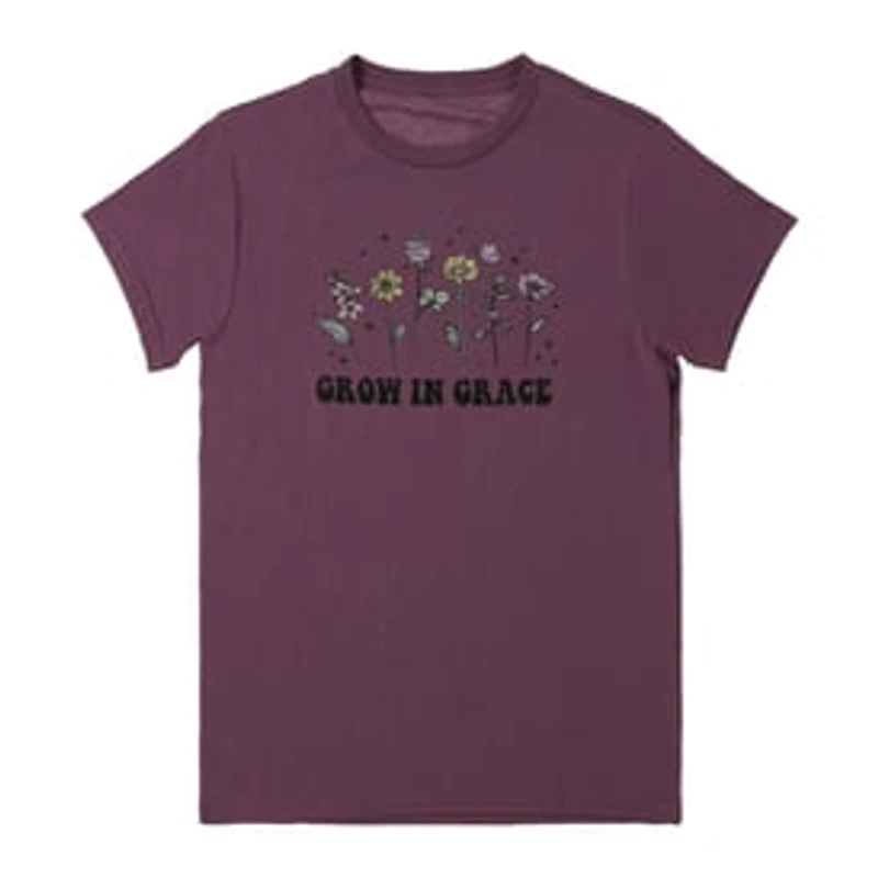 Grow Grace' Floral Graphic Tee