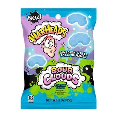 Warheads® Sour Clouds Cotton Candy Foam Gummies 3oz