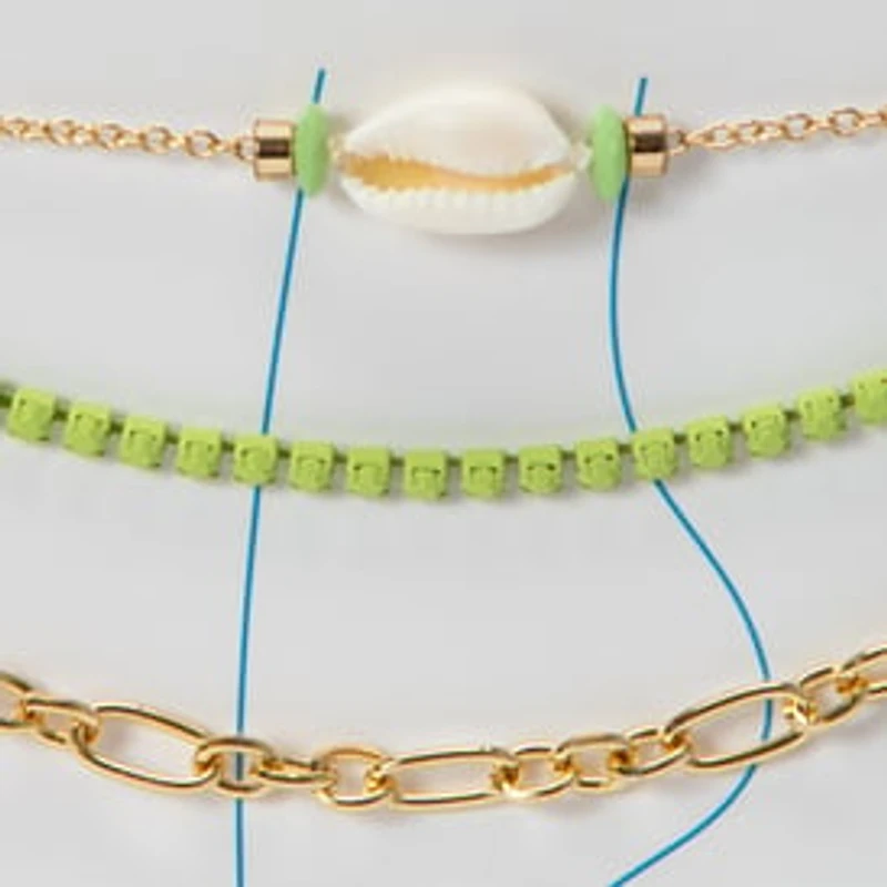 Under The Sea Beaded Anklet 3-Count